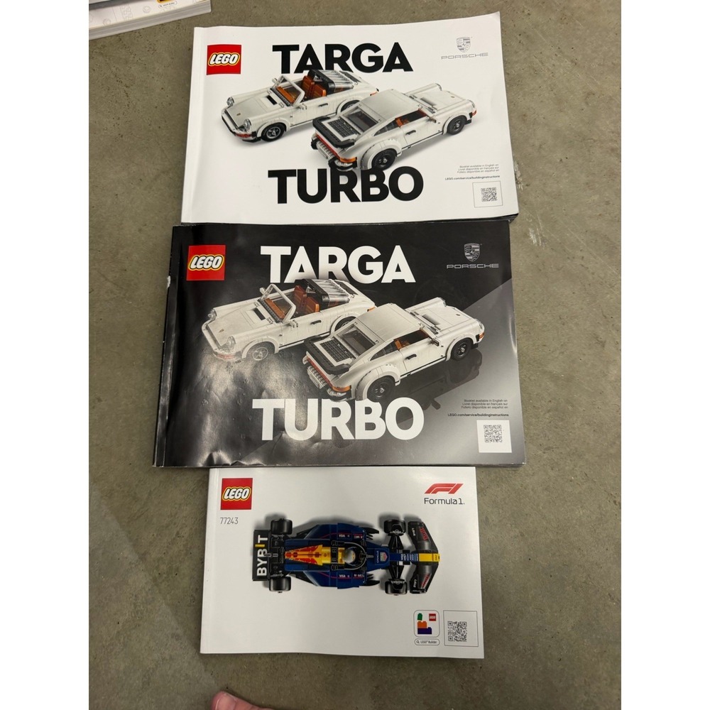 LEGO Porsche 911‎ Turbo Targa 10295 Instruction Manuals Lot + F1 77243 Booklet